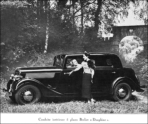 BERLIET DAUPHINE (1938 – 1939) - Les dernières voitures lyonnaises.