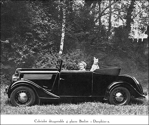 BERLIET DAUPHINE (1938 – 1939) - Les dernières voitures lyonnaises.