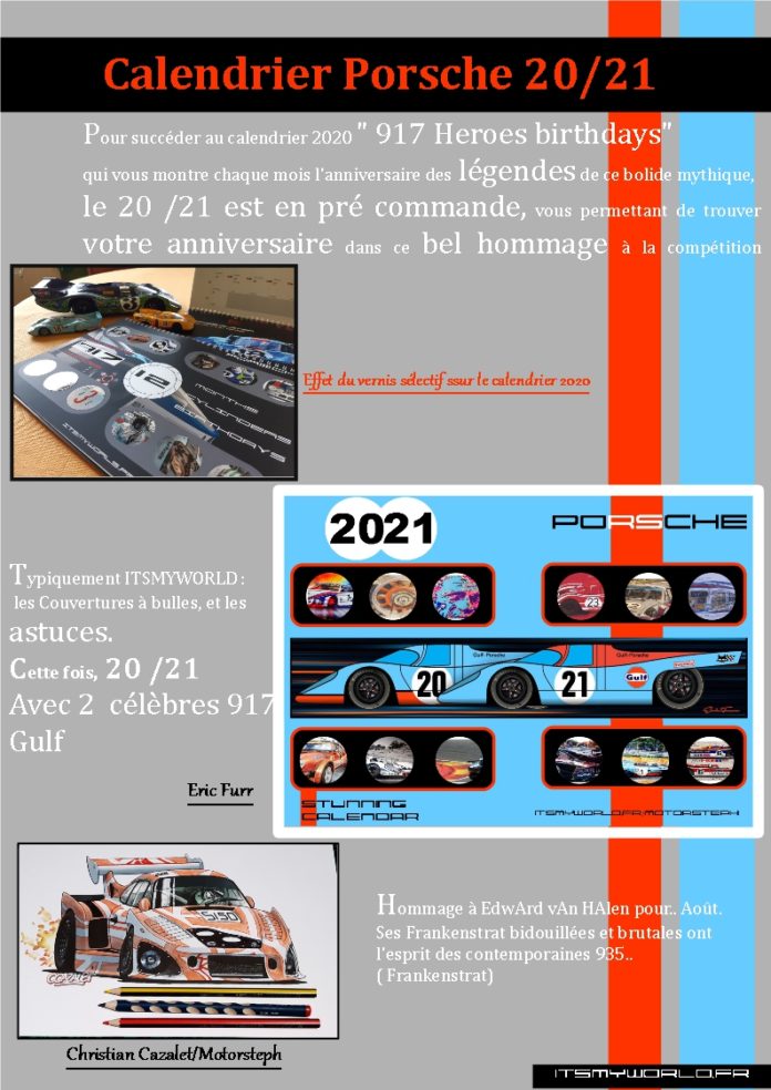Art : Calendrier Porsche 2021 - Rétro Passion Automobiles