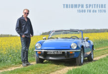 Portrait : Michaël et sa Triumph Spitfire Portrait : Michaël et sa Triumph Spitfire