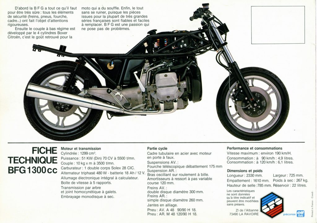 BFG 1300 - Une nouvelle idée de la moto française.