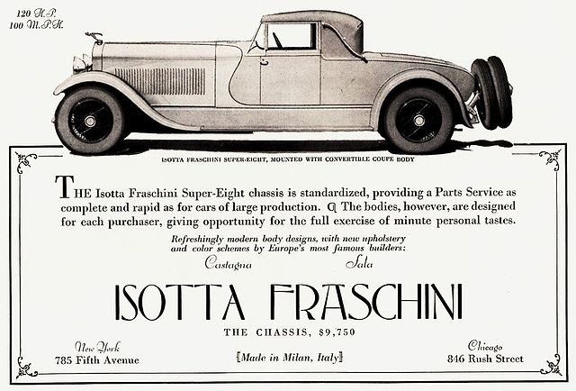 ISOTTA-FRASCHINI TIPO 8 - La Rolls-Royce italienne.