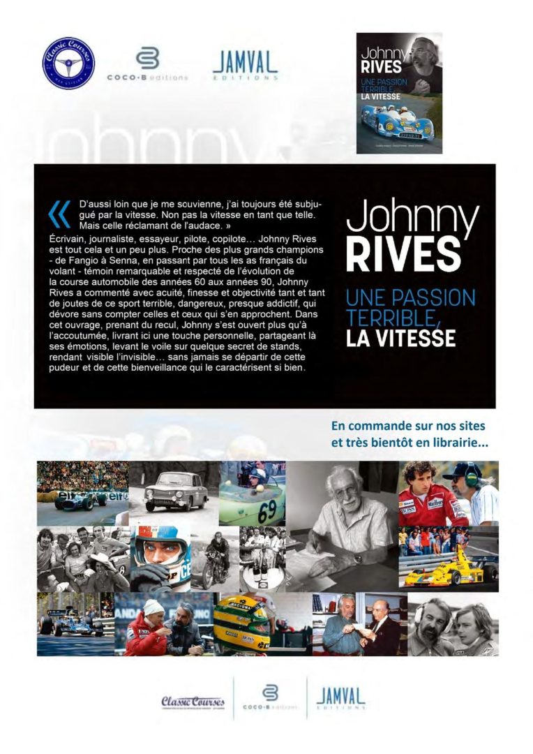 Johnny Rives, un nouveau livre : « Une passion terrible, la vitesse ...