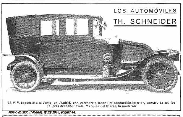 THEO SCHNEIDER, constructeur d'avant-guerre